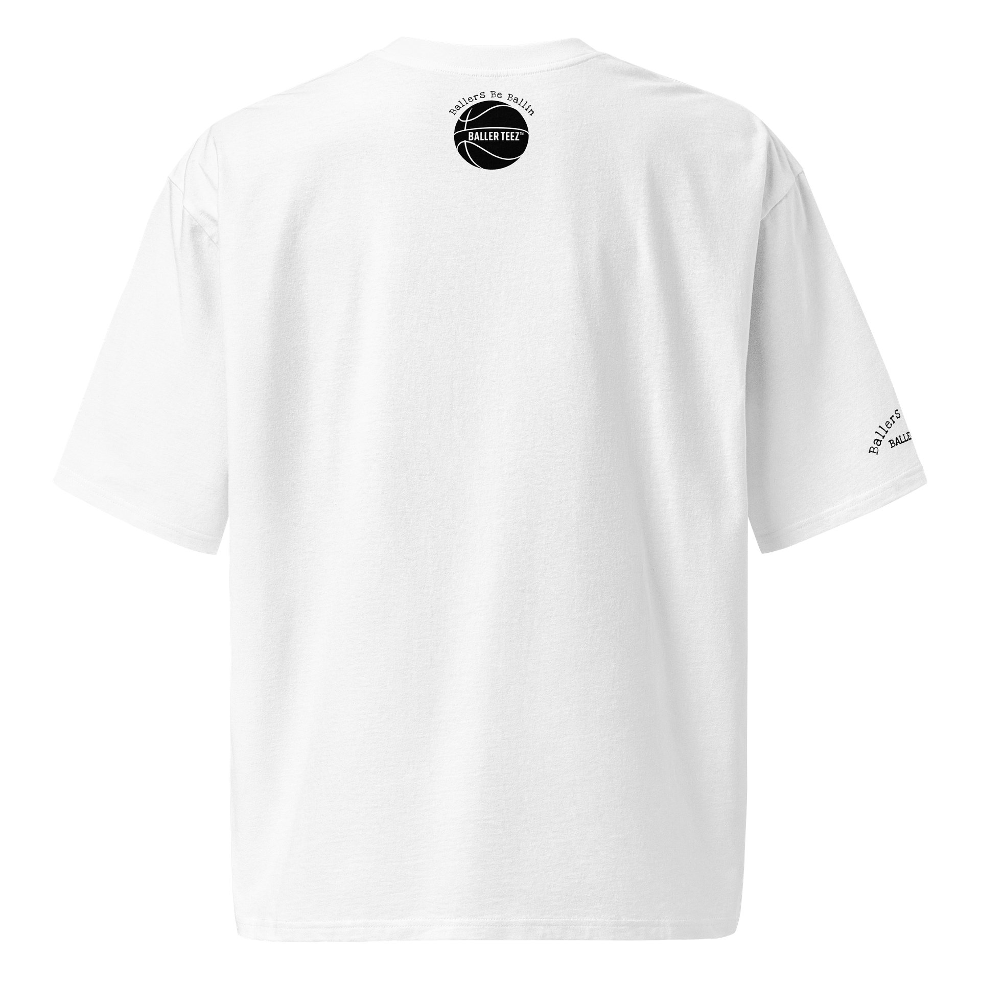 Baller Teez Oversized White Heavyweight Tee product image (4)