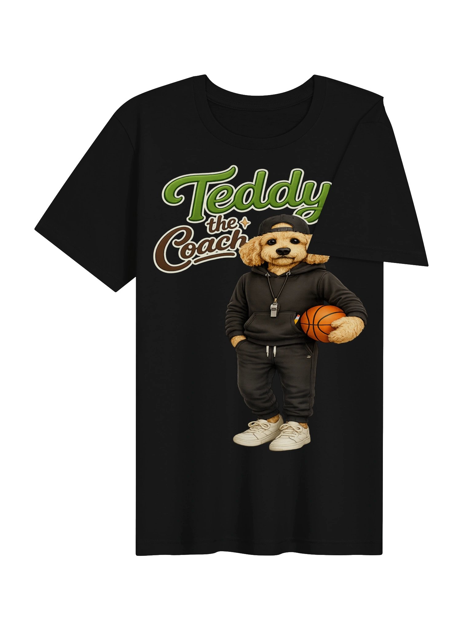 Teddy the Coach Basketball Dog Adult Tee product image (33)