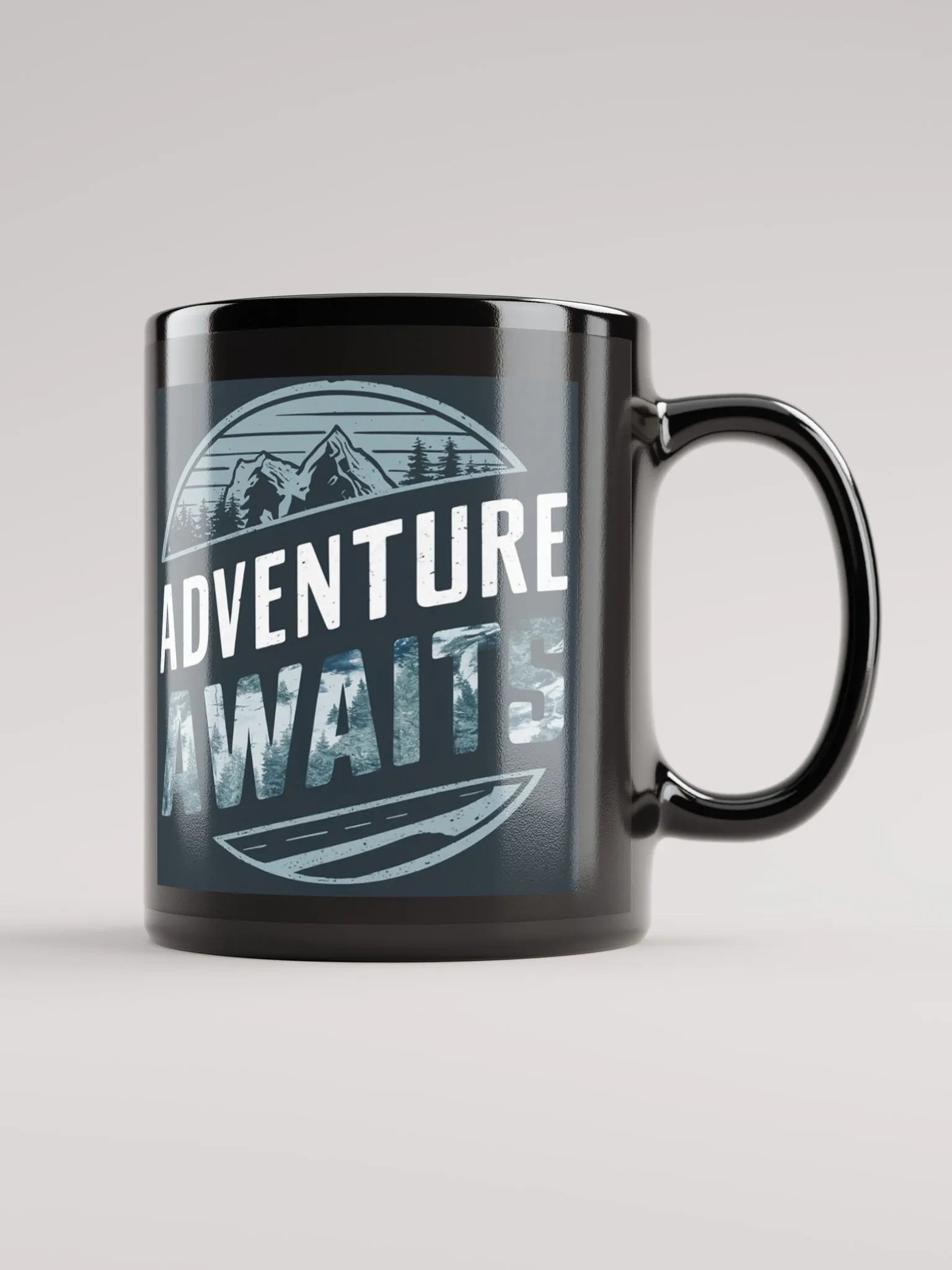 Adventure Awaits Mug #Statement Mug - Black product image (1)