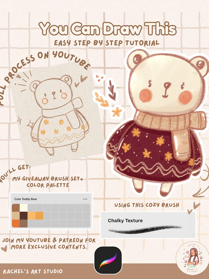 Cute Teddy Bear Color Palette product image (1)