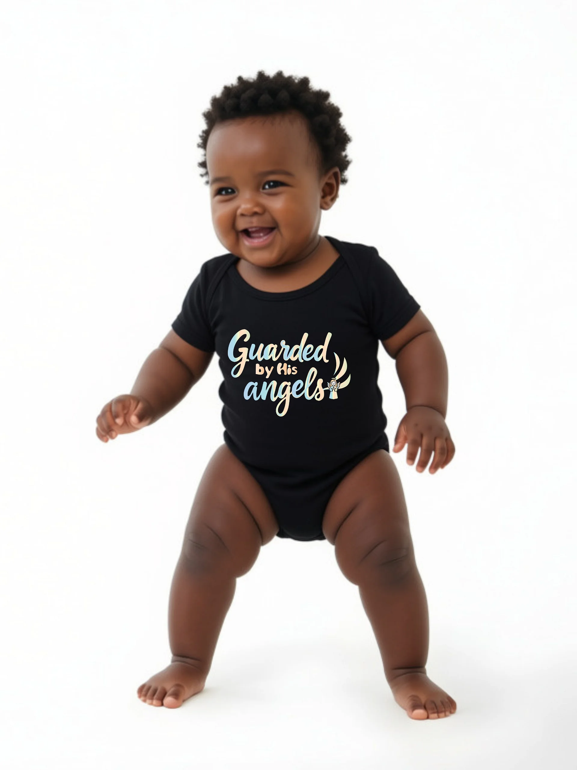 Guarded by His Angels Baby Bodysuit product image (2)