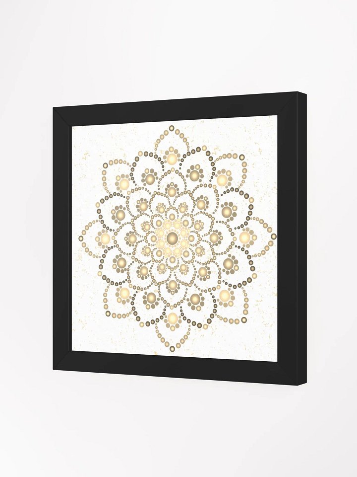 Golden-Brown Dot Mandala Framed High Quality Matte Poster product image (24)
