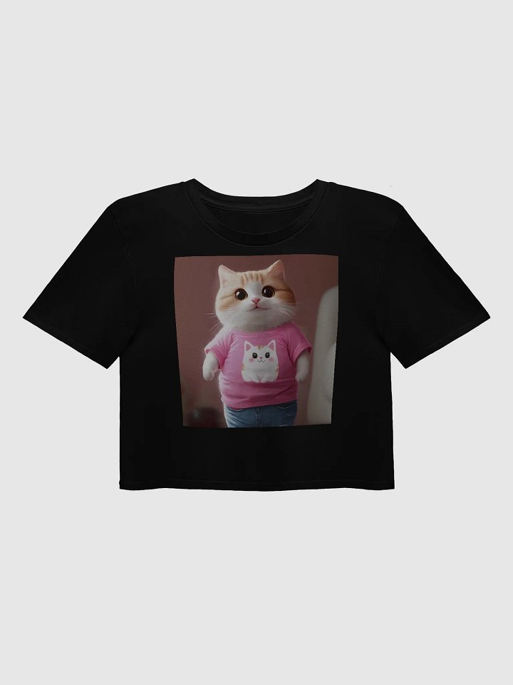 Cute Cat Graphic Crop Top / pet.dance.lovers product image (1)