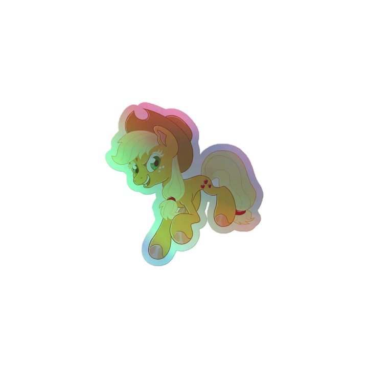 Applejack holographic sticker product image (1)