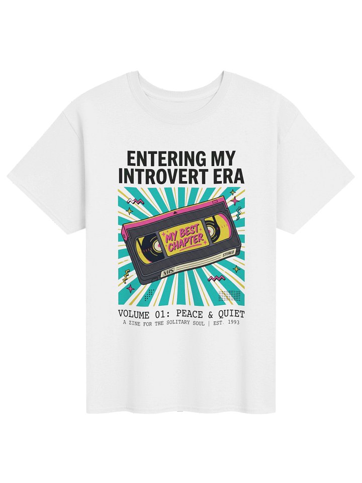 Retro 90s Entering My Introvert Era VHS Tape Graphic T-Shirt product image (1)