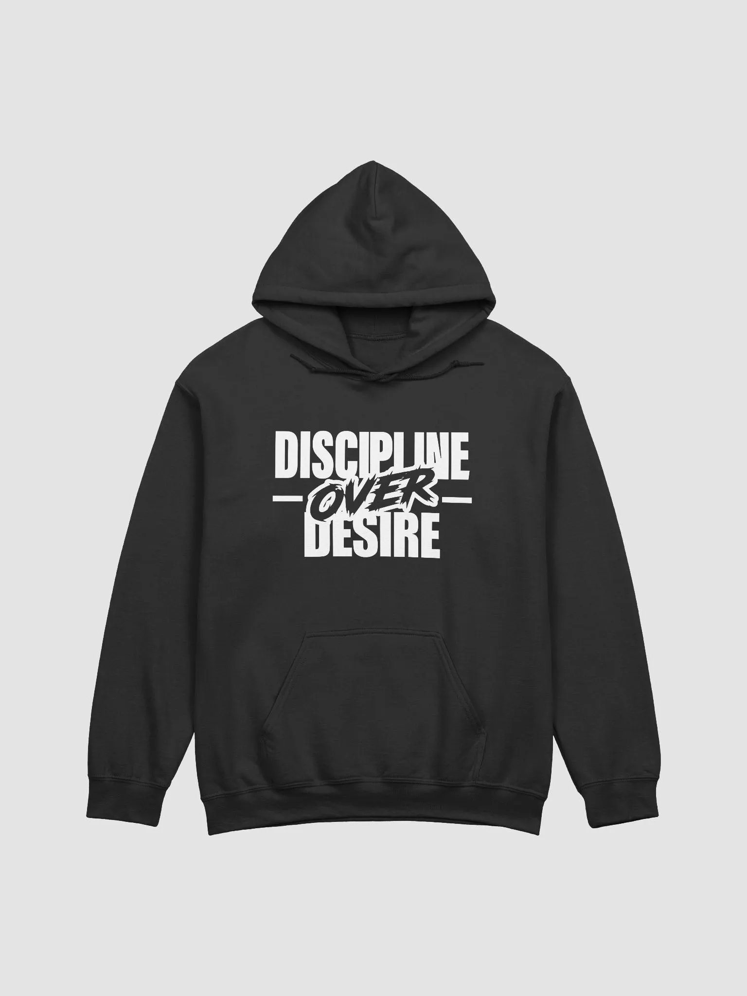Discipline OVER Desire White Font Hoodie product image (1)