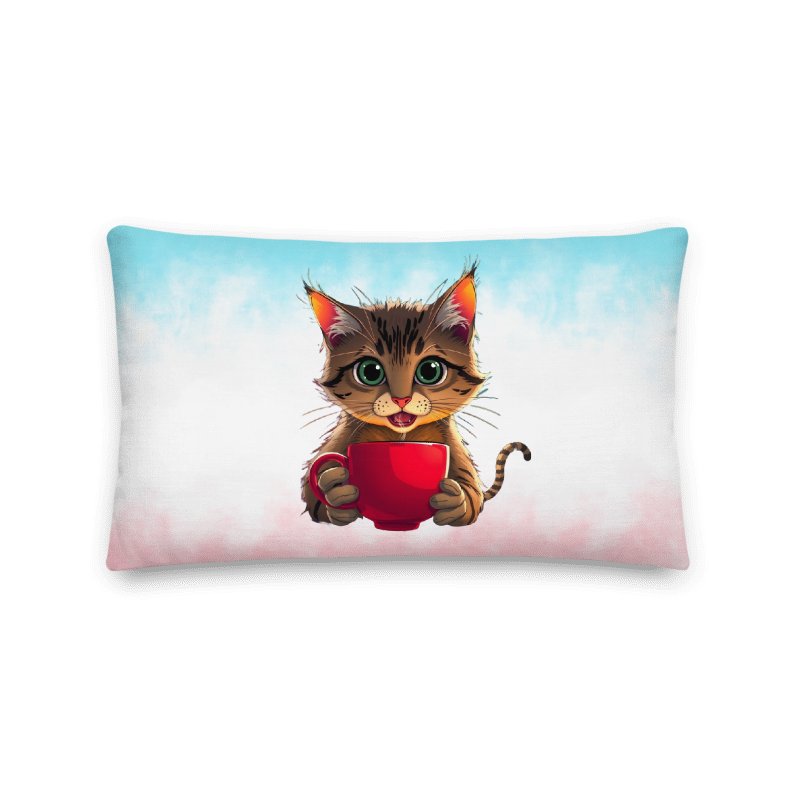 Pillow-Cat with a Cup of Coffee product image (1)