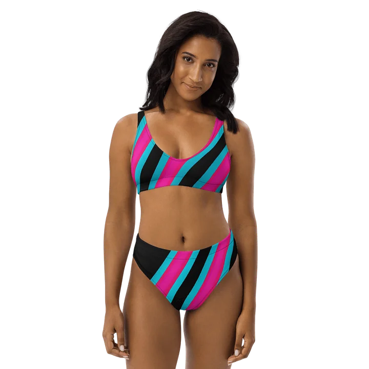 Cyber Pink Surf Stripe Bikini product image (1)