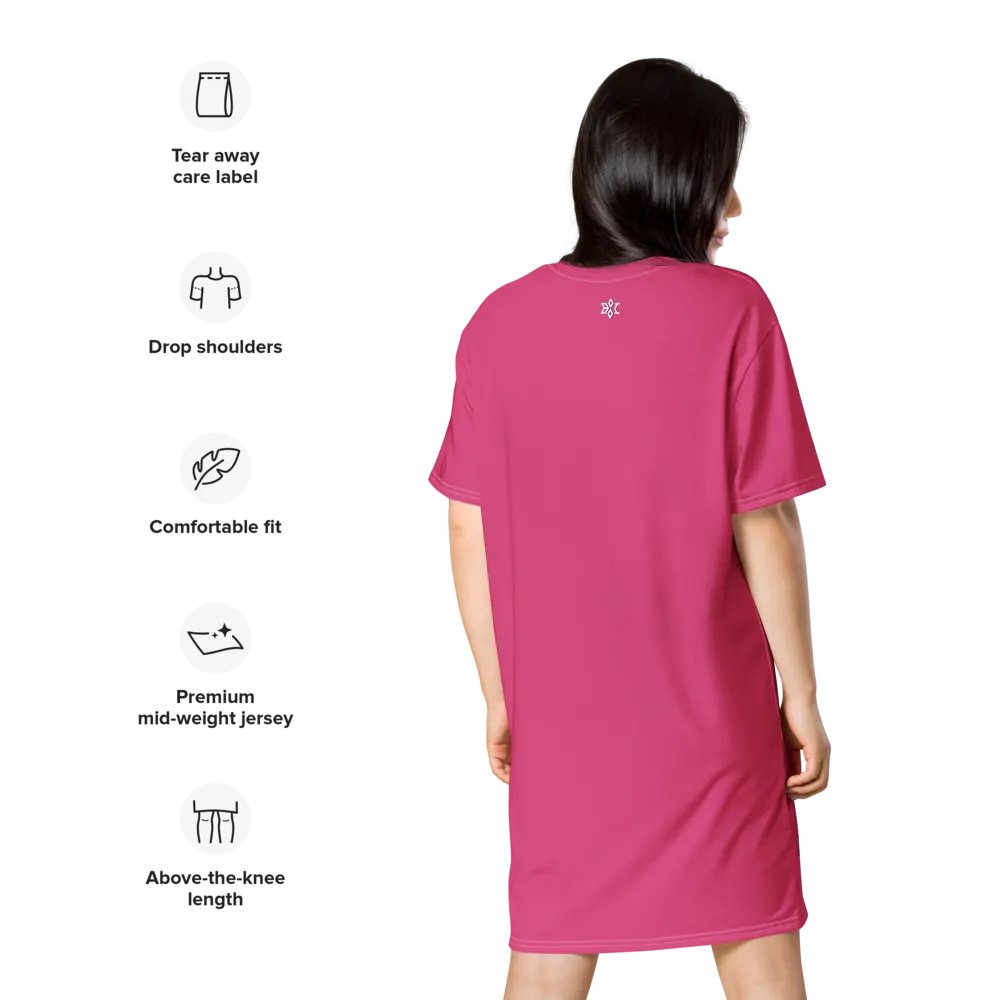 Big Mama Oversized T-Shirt Dress | Pink Graphic Tee product image (12)