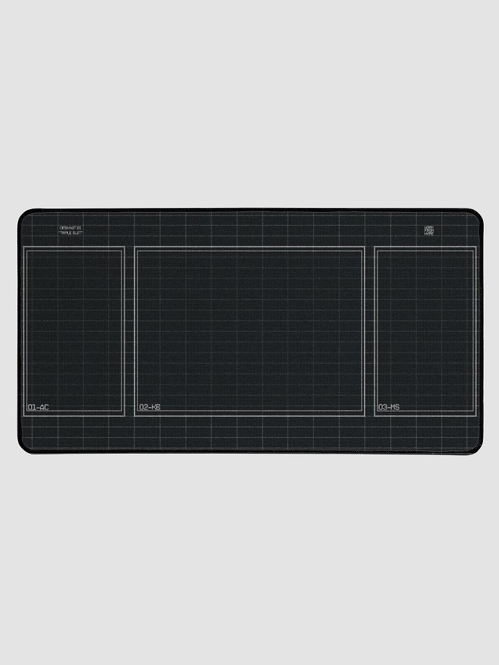Triple Slot Desk Mat in Black product image (1)