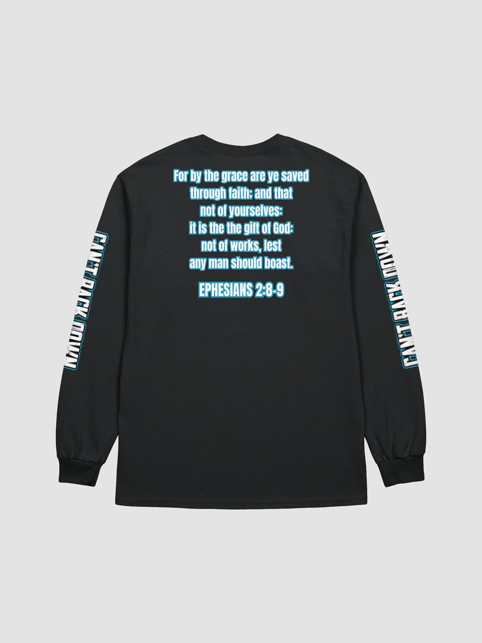 Can't Back Down With Ephesian Scripture Long Sleeve T-Shirt product image (4)
