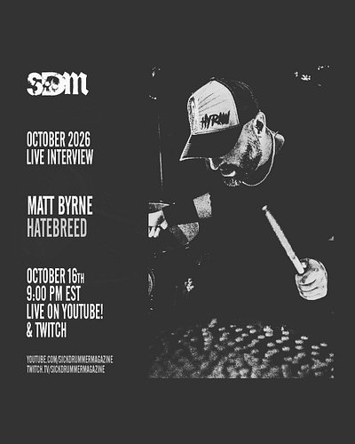 This Friday Night, October 16th at 9 PM EST, we will be doing a LIVE Interview with Matt Byrne of Hatebreed, talking about th...