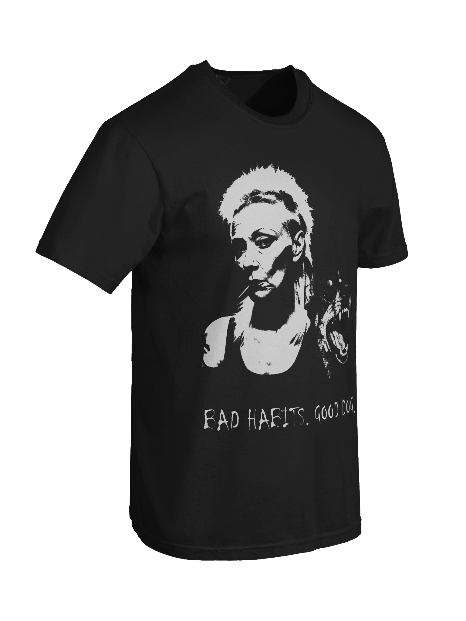 Bad Habits. Good Dog. // Heavyweight Vintage Graphic Tee product image (4)