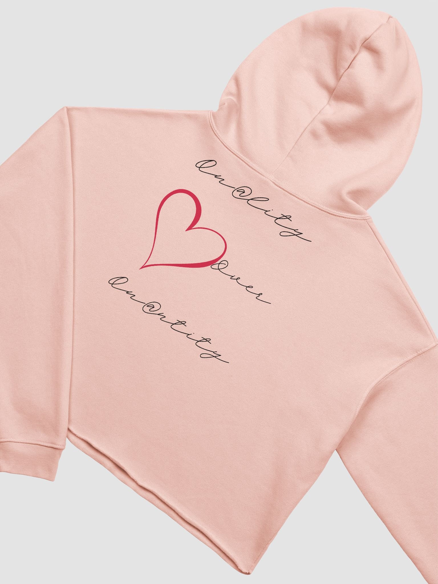 "Qu@lity He@rt" Crop Hoodie product image (5)