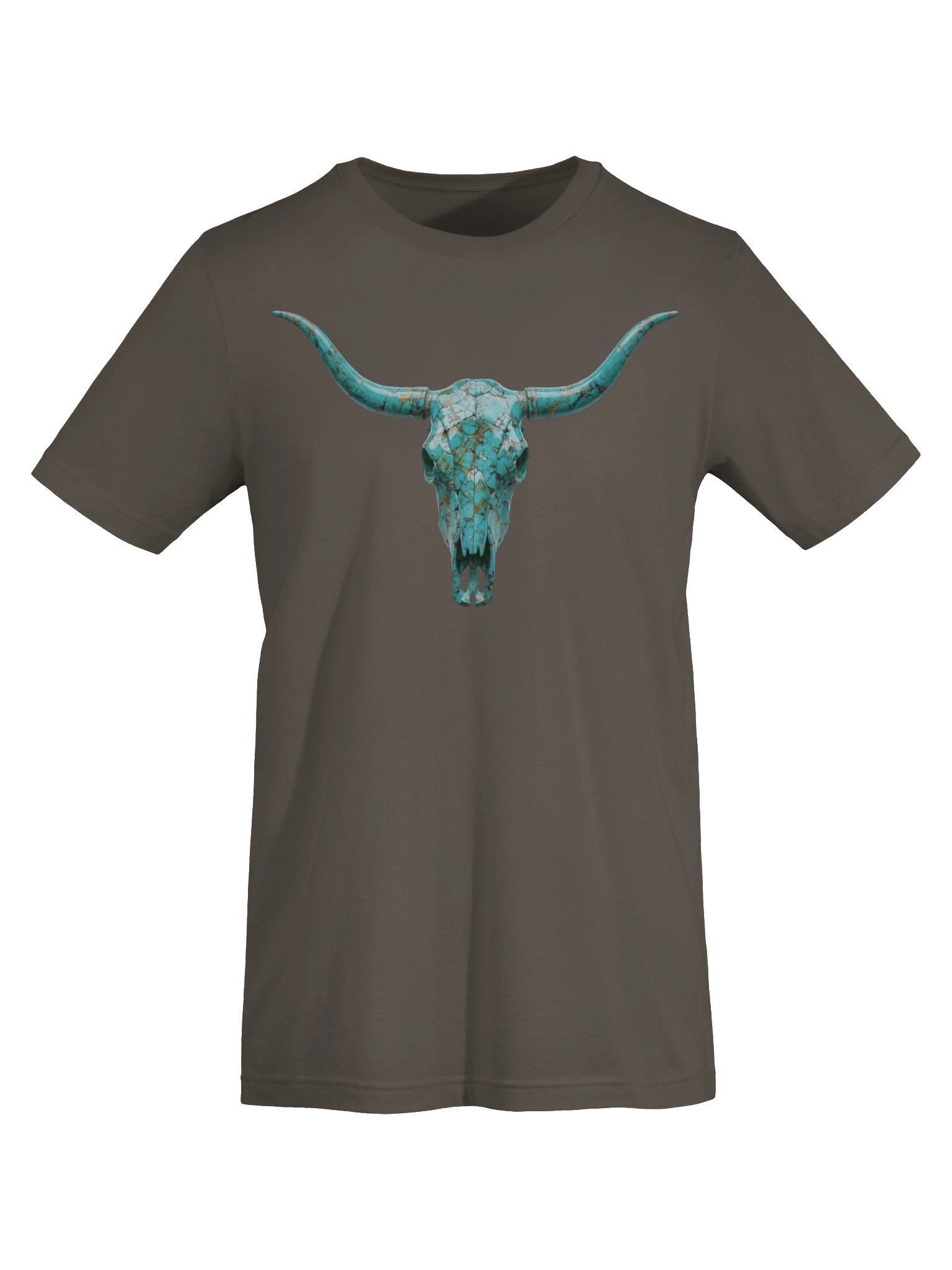 Turquoise Skull Horns Graphic T-Shirt product image (7)