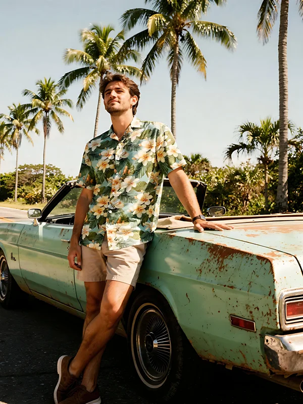 Plumeria Floral Hawaiian Shirt product image (8)