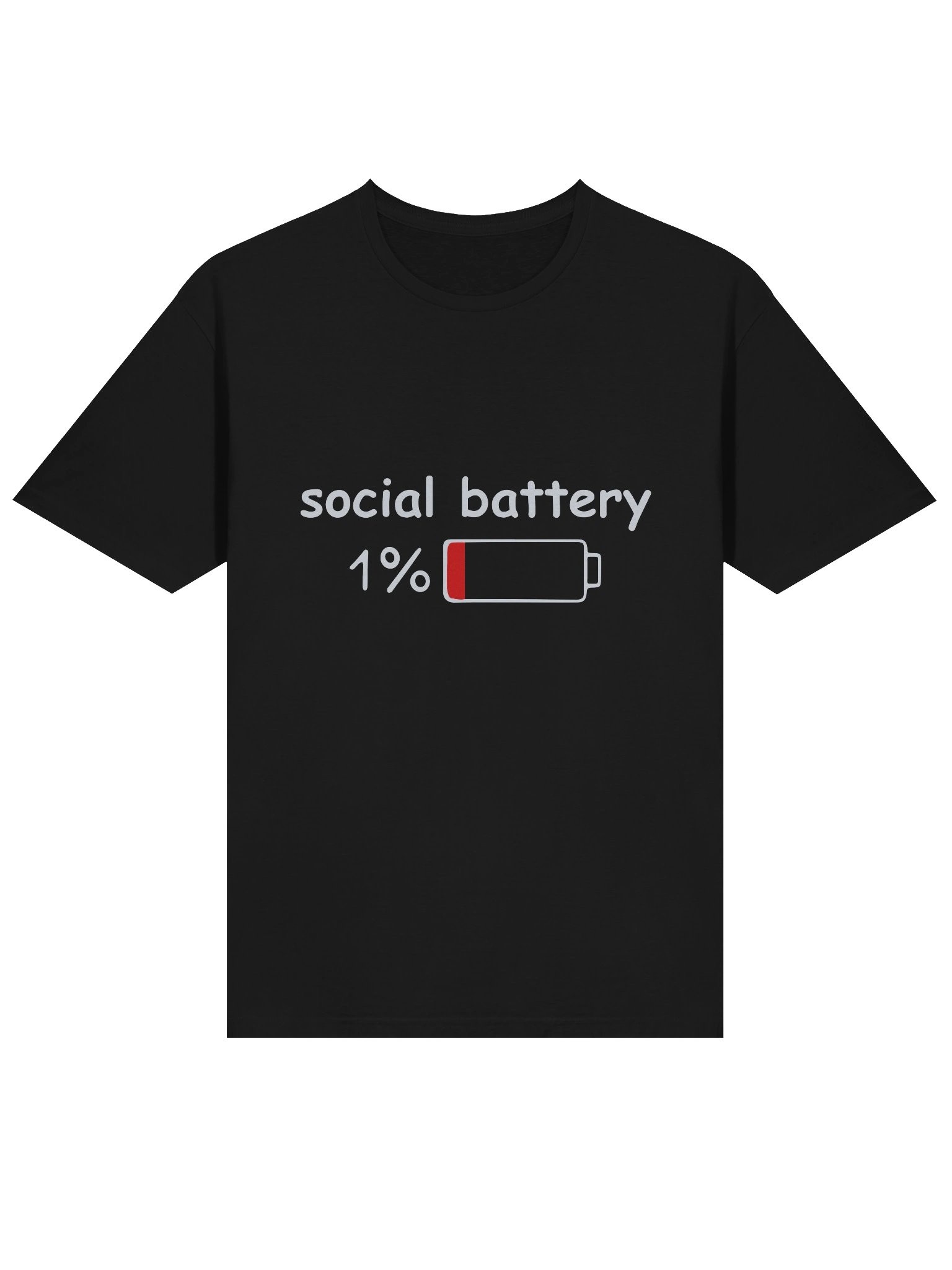 Social Battery 1% Unisex T-Shirt product image (3)