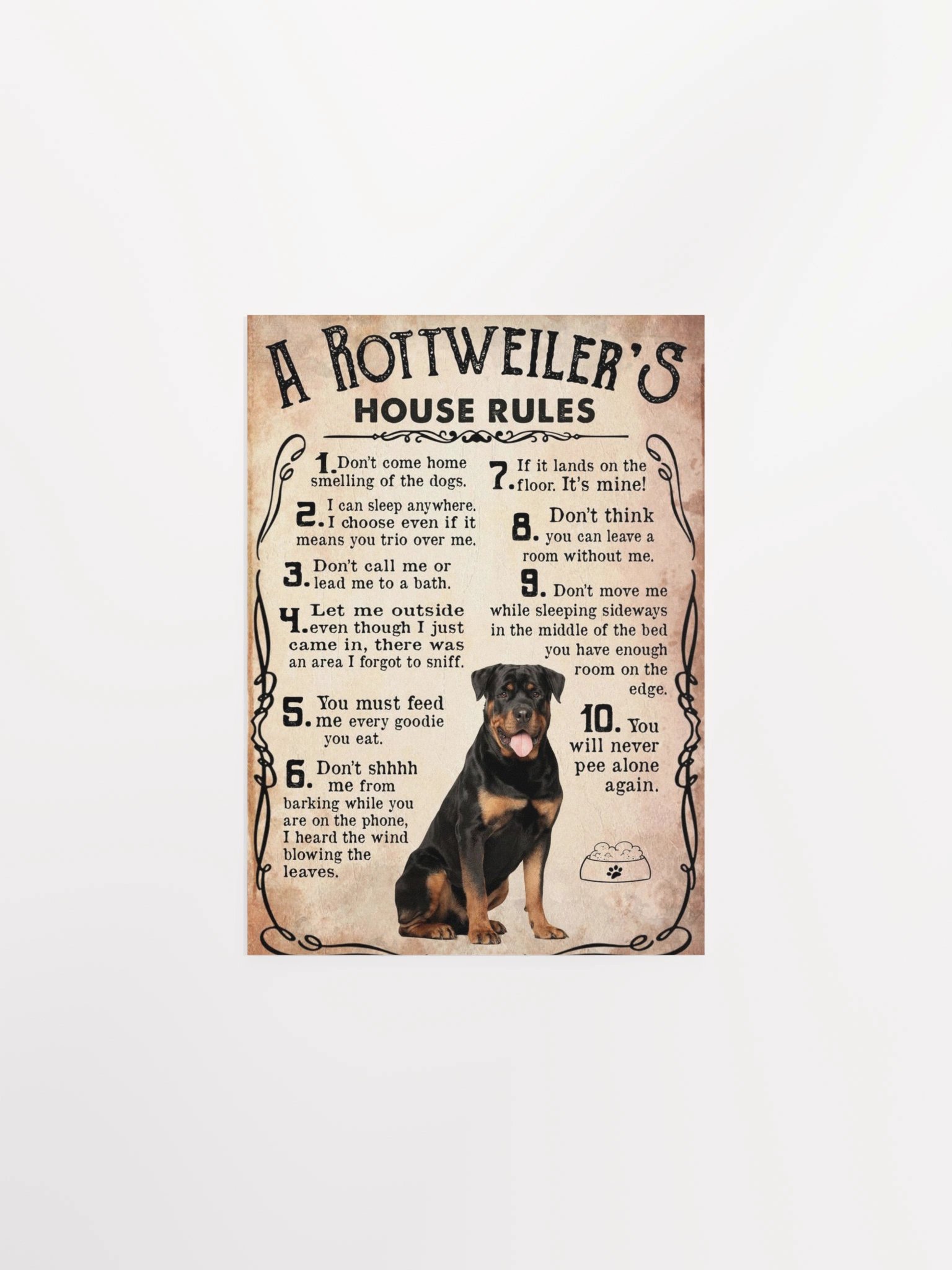 Rottweiler's House Rules Poster product image (2)