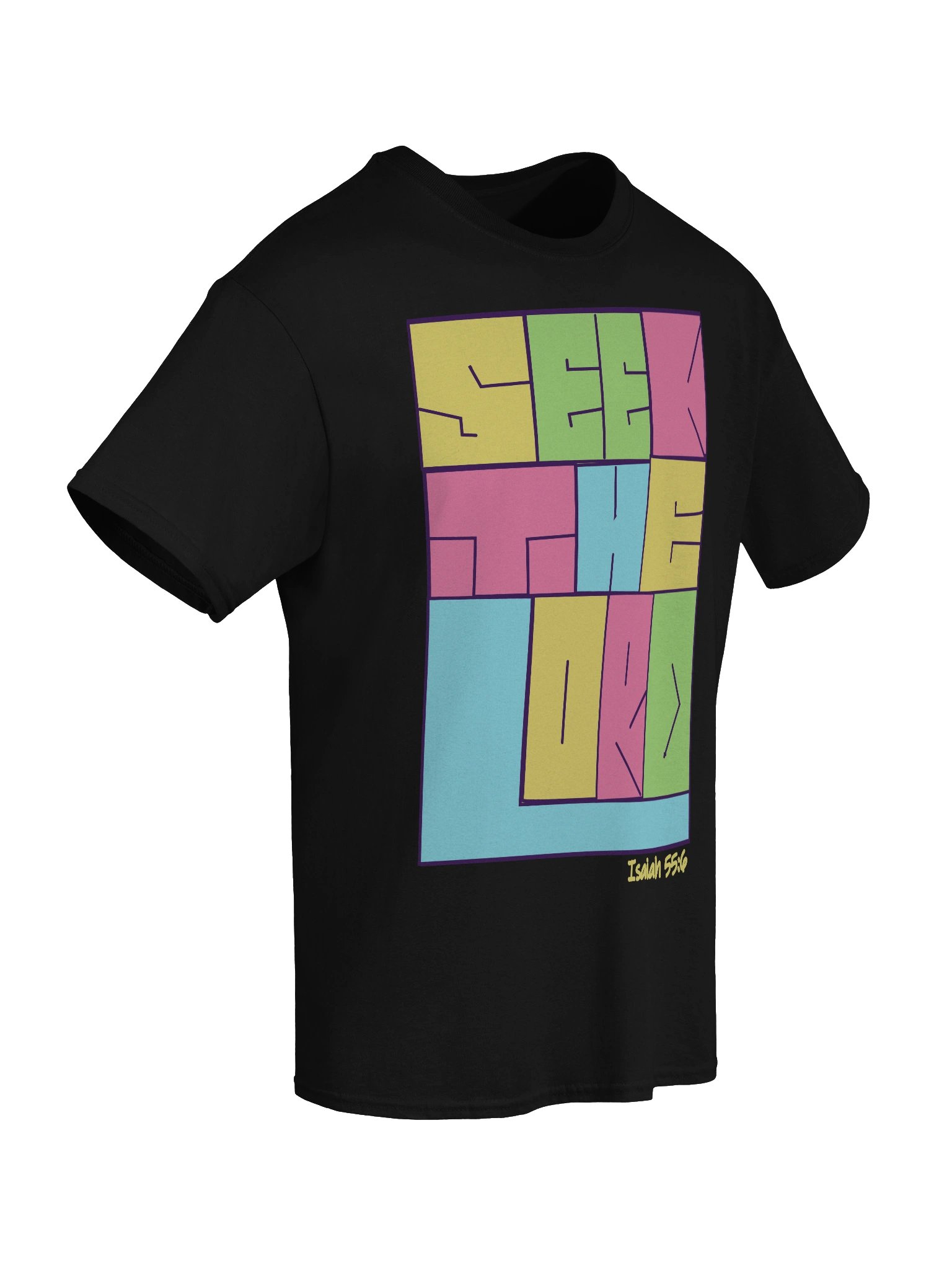 Seek the Lord 90's Block tee (black) product image (8)