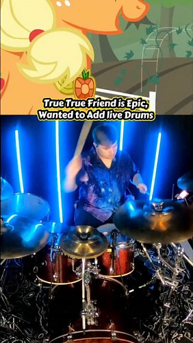 True True Friend is Epic, Wanted to Add live Drums 🥁 🐴✨️ prt 3

#explorepage✨ #mylittlepony #mlp #drums
