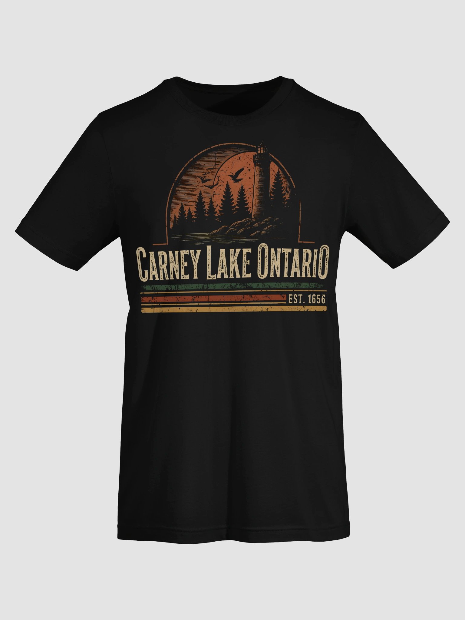 Carney Lake Ontario EST 1656 Retro Lake Ontario Est 1615 for Men Women product image (50)