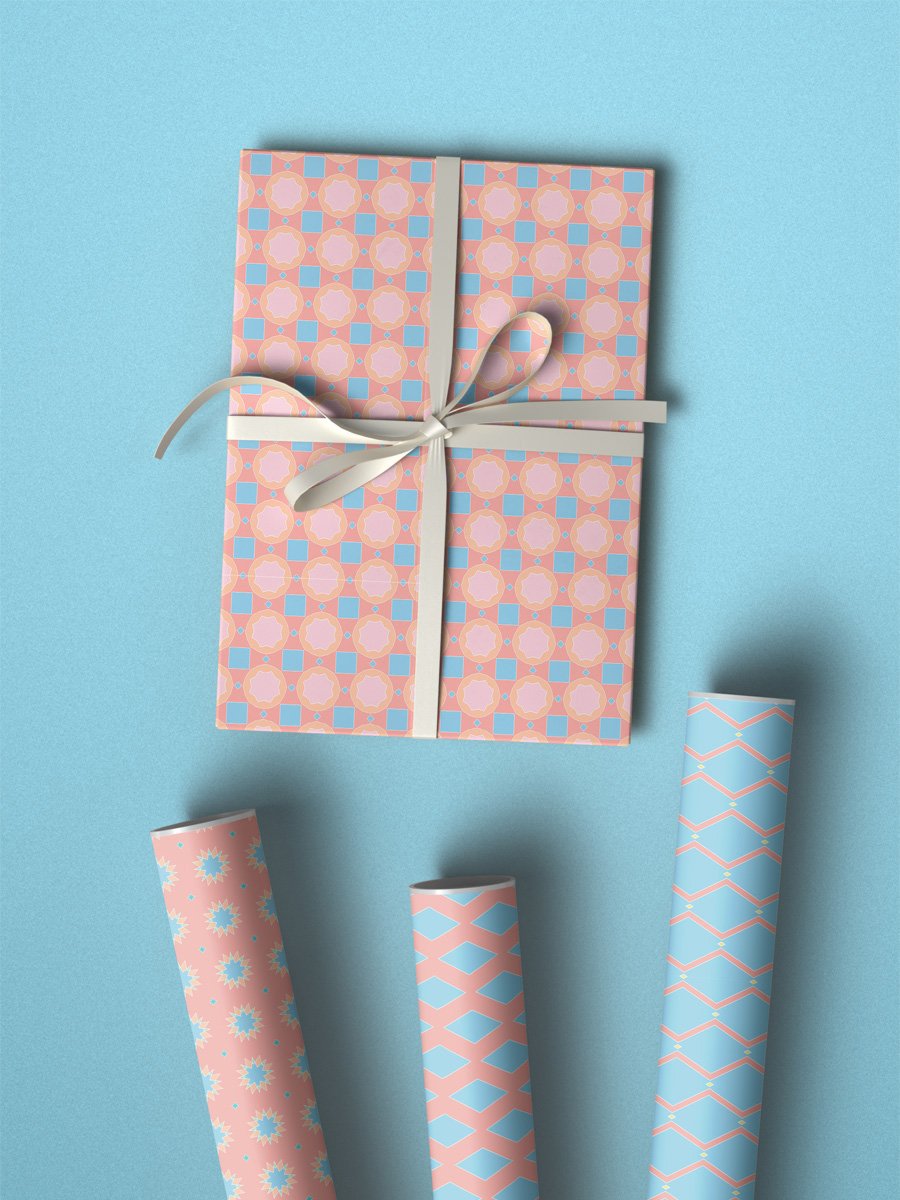 Abstract Pastels Pattern Pack 11 - Coral Blue product image (2)