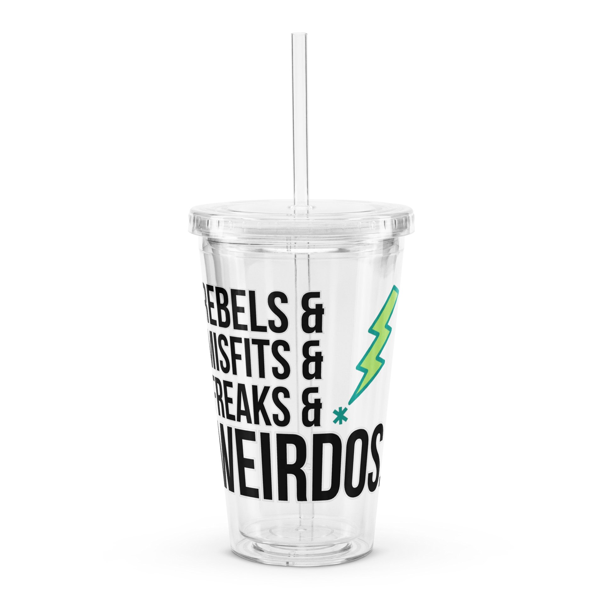 Rebels & Misfits & Freaks & Weirdos Clear Tumbler product image (1)