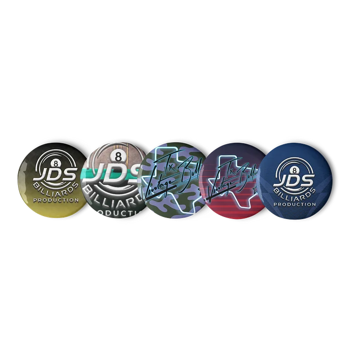 8 JDS Billiards Production Pin Button Set product image (1)