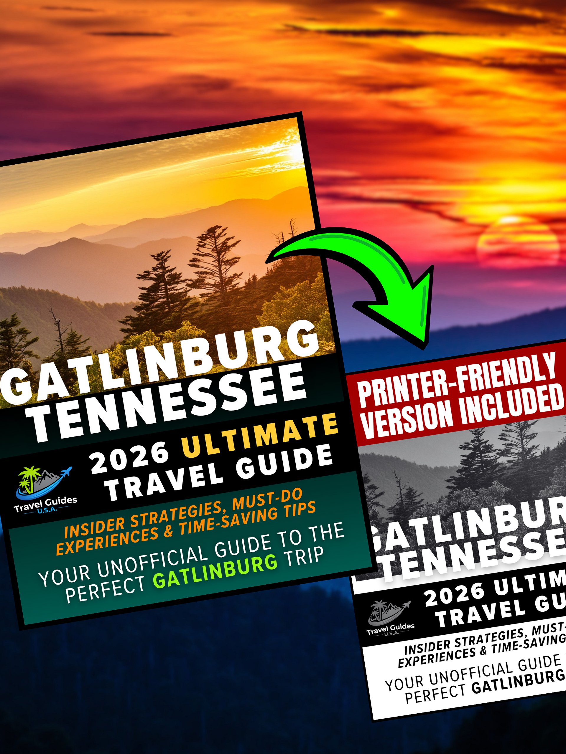 Gatlinburg Travel Guide 2026 | 66-Page Digital Guide + Printer-Friendly Version product image (1)