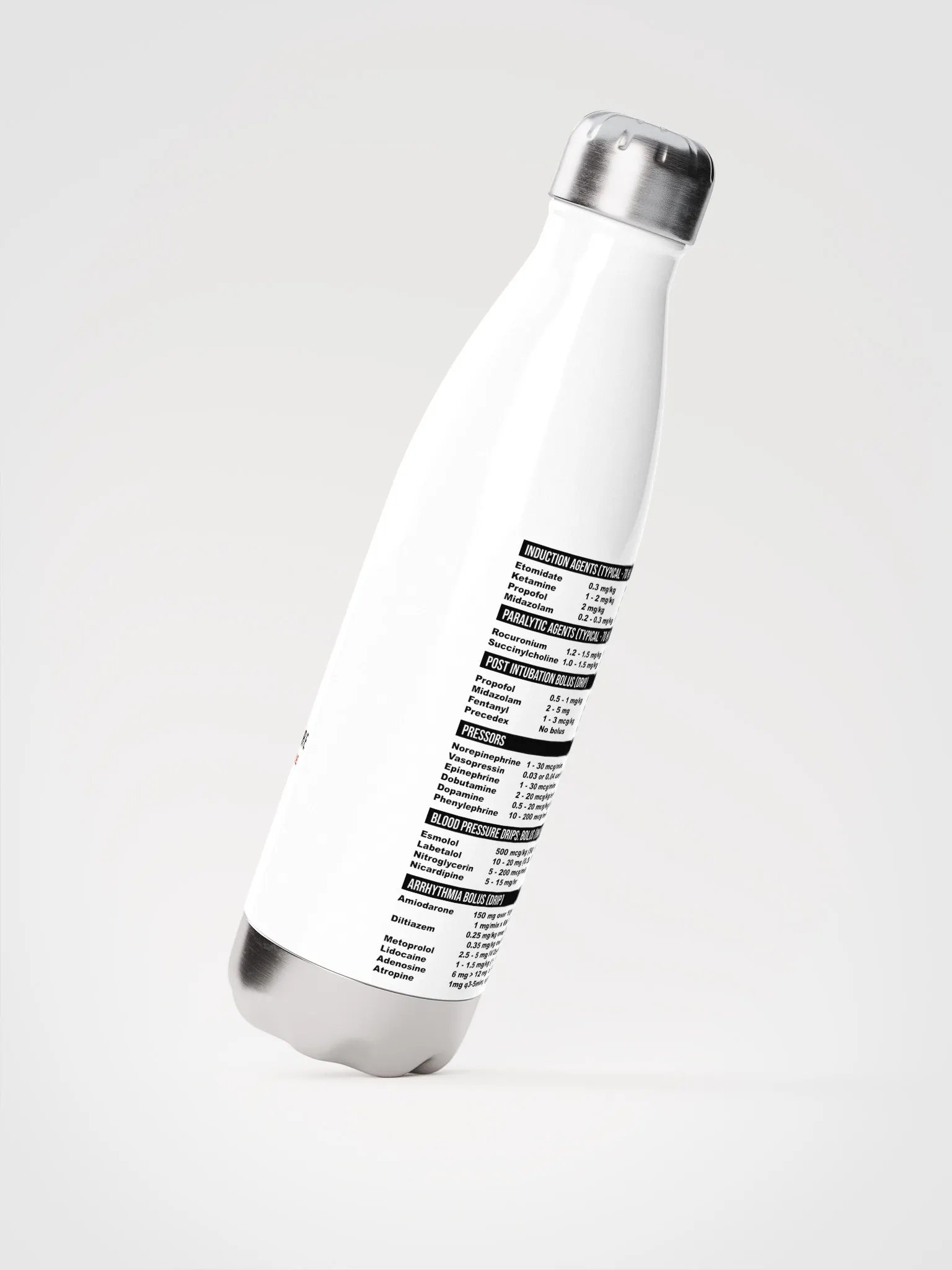 JMEM Resus Water Bottle (white) product image (3)