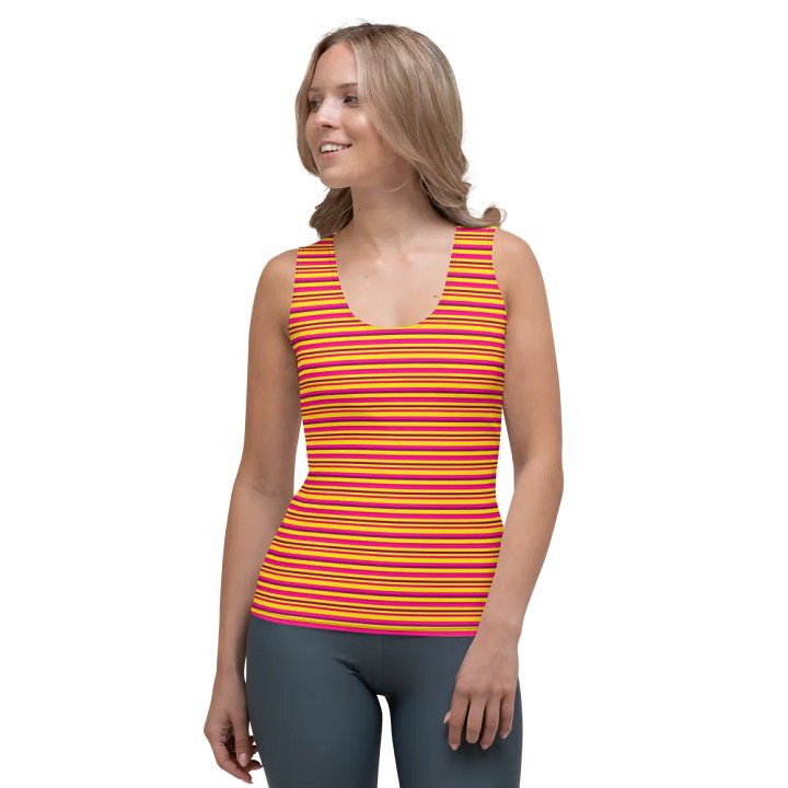 Retro Racer Stripes All-Over Tank Top product image (1)