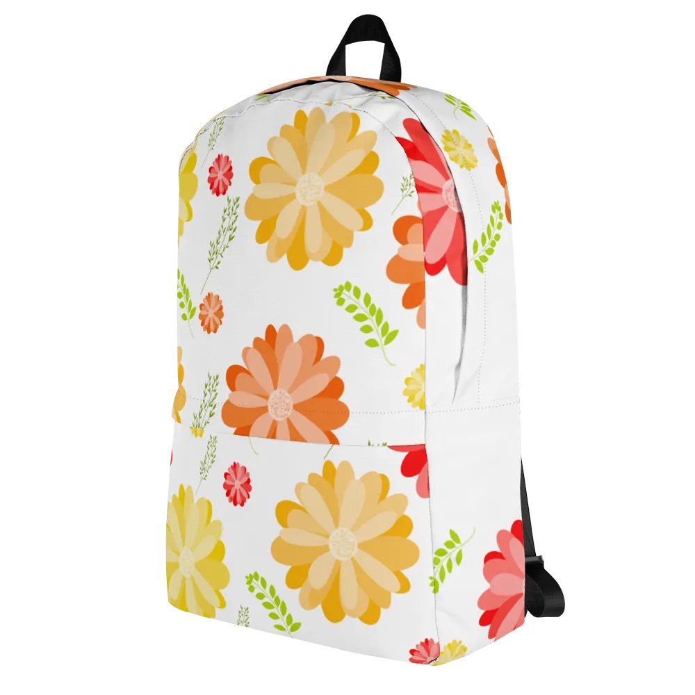 Orange Floral Backpack product image (4)