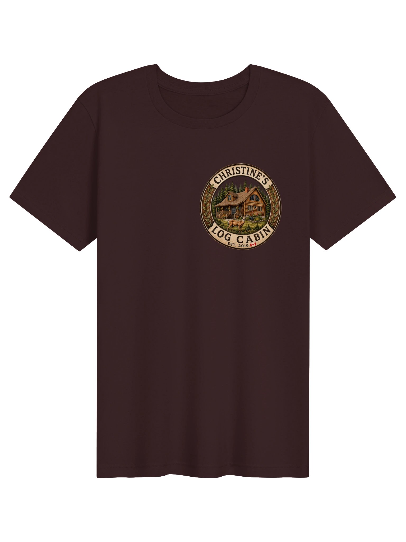 Christine's Log Cabin Premium Cotton T-Shirt | Rustic Logo Tee product image (81)