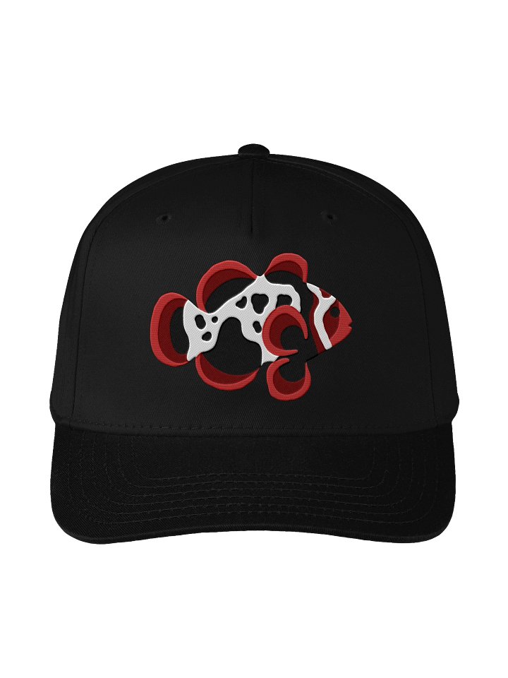 Black Lightning Maroon Clownfish Embroidered Mid-Profile Baseball Cap | Saltwater Reef Fish Hat product image (5)