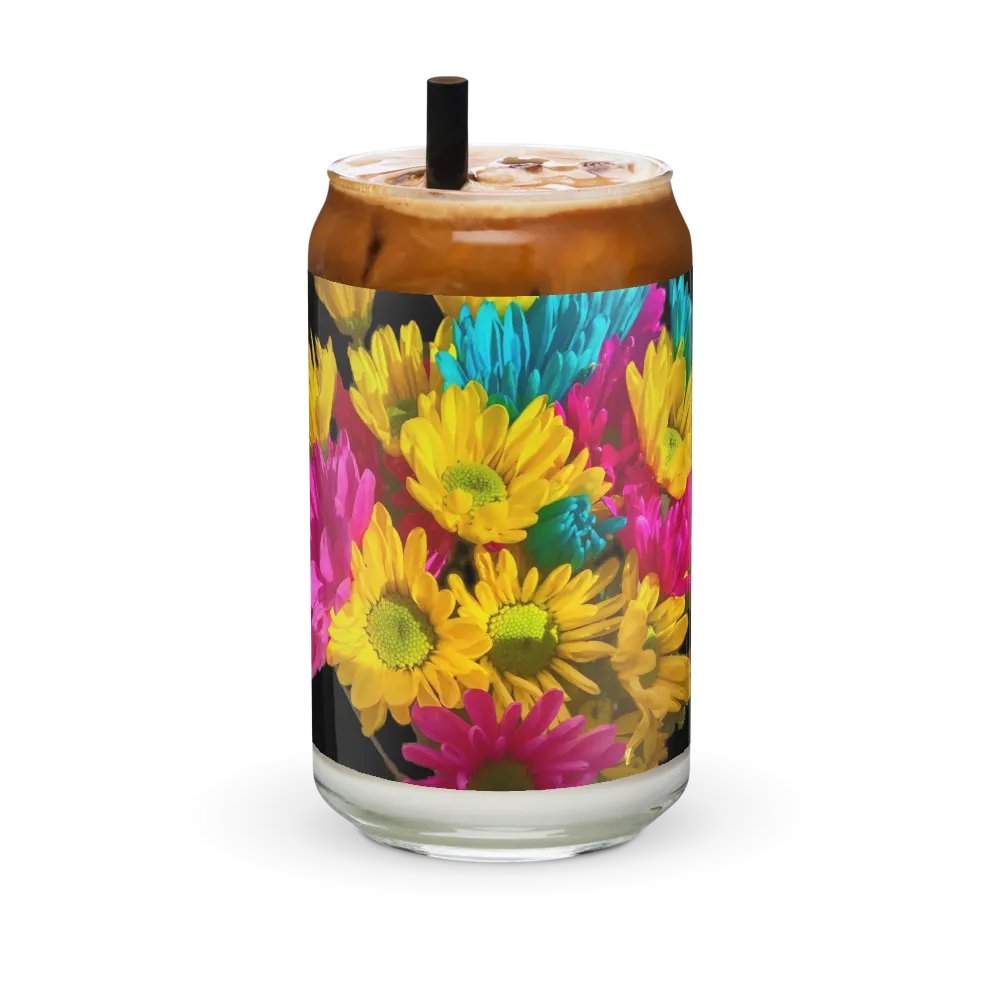 Bright Daisy Bouquet Can Shaped Glass product image (36)