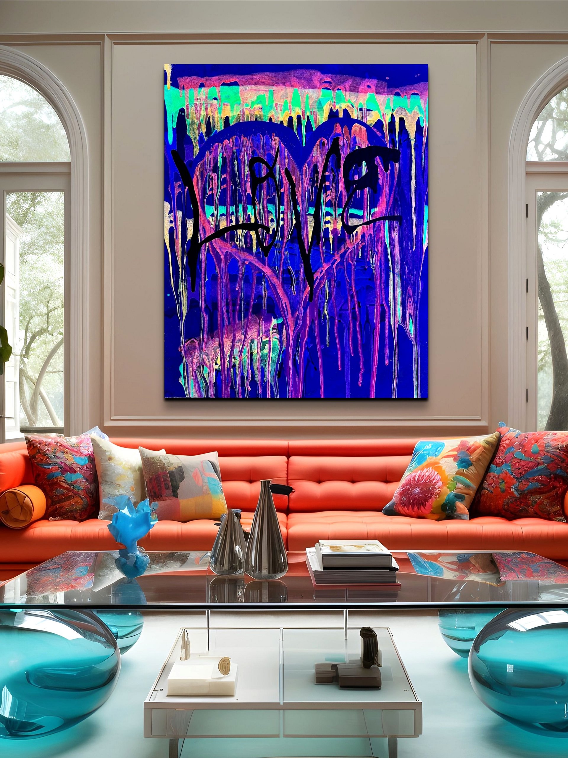 Graffiti Heart UV Canvas Print product image (2)