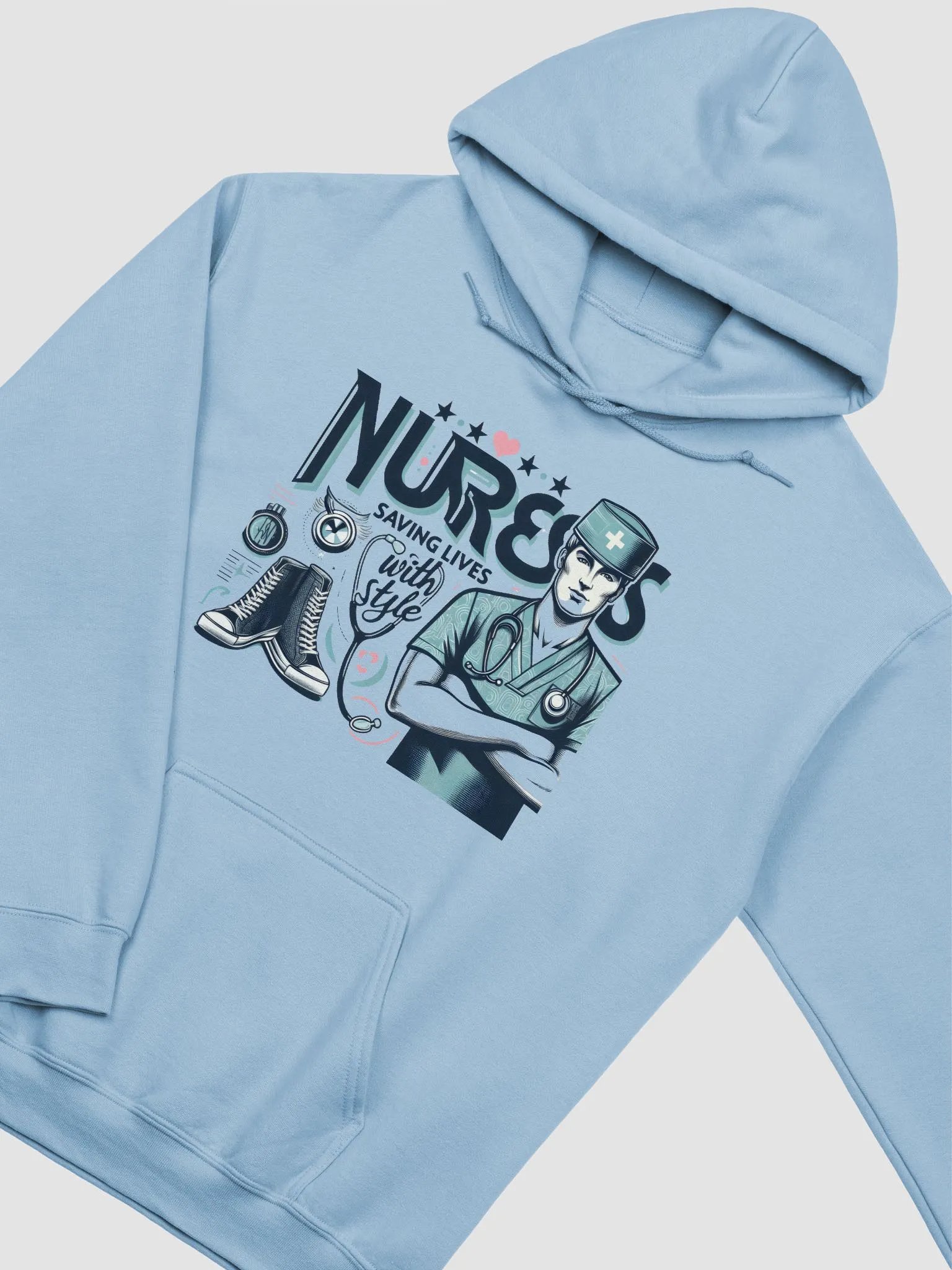 Stethoscope Nurse: NURSES Saving Lives Hoodie product image (7)