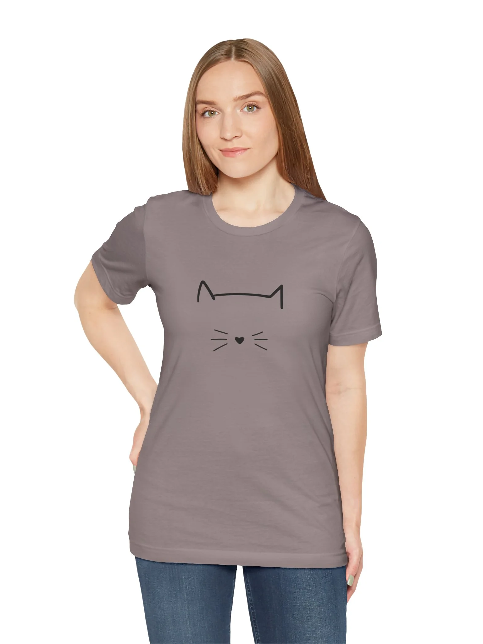 Midnight Cat Minimal Unisex Tee product image (1)