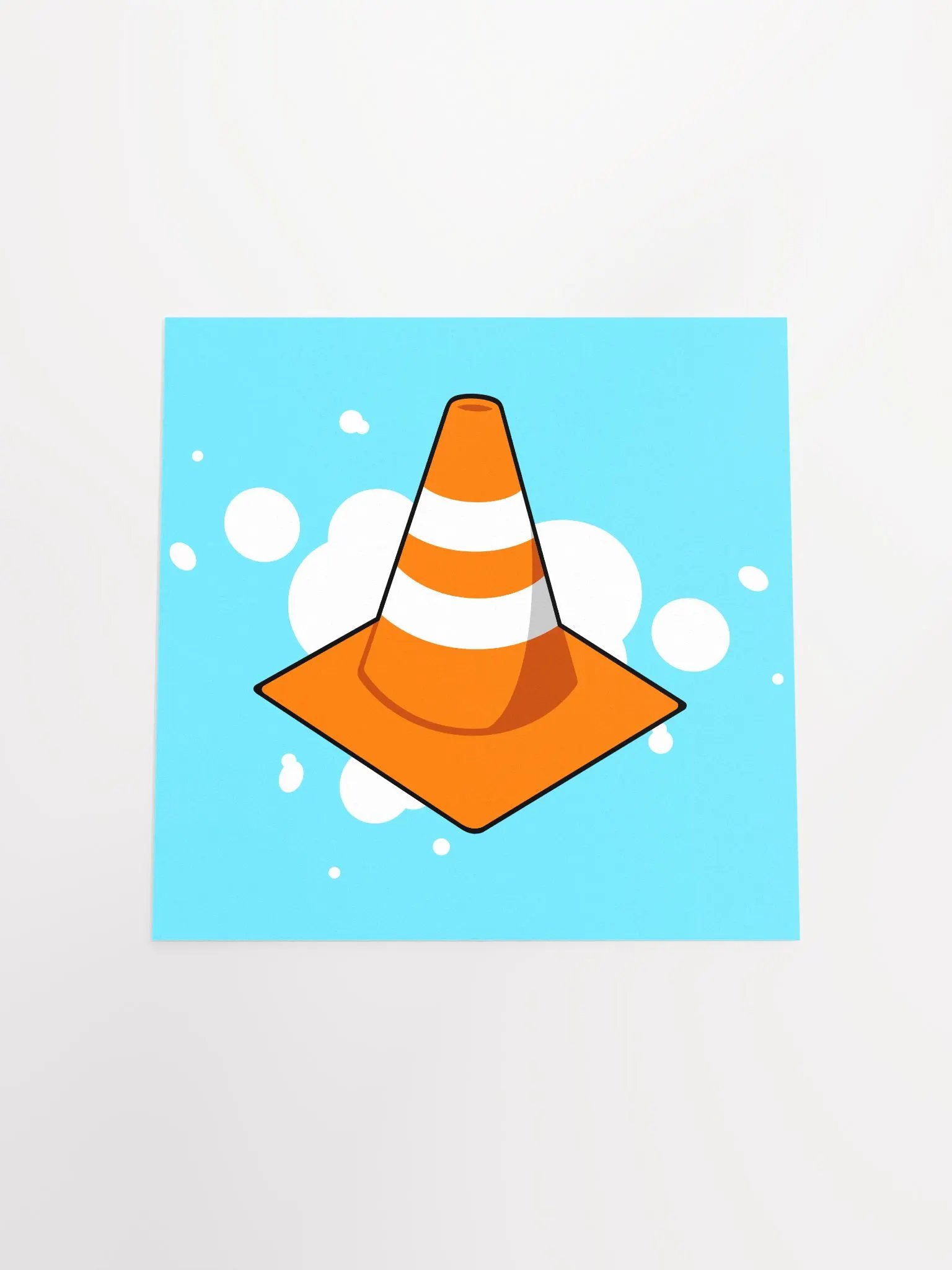 Traffic Cone Splatter Matte Poster Print product image (4)