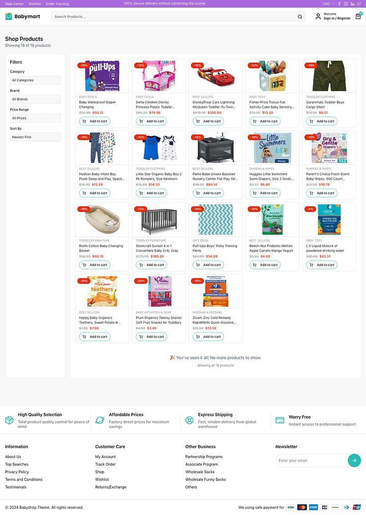 Complete E-commerce Solution - BabyShop Platform product image (2)