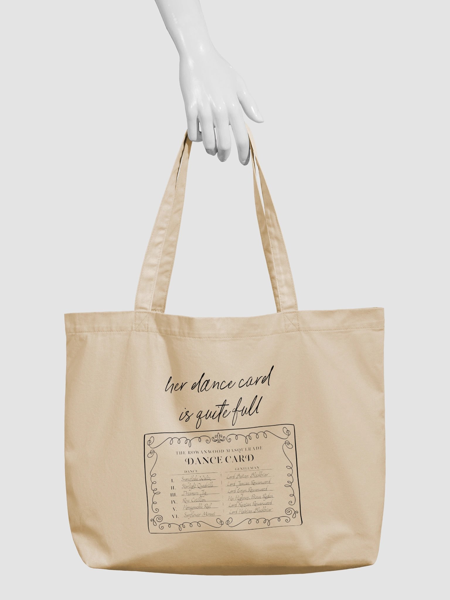 Dance Card Econscious Tote Bag | 20″ × 14″ product image (3)