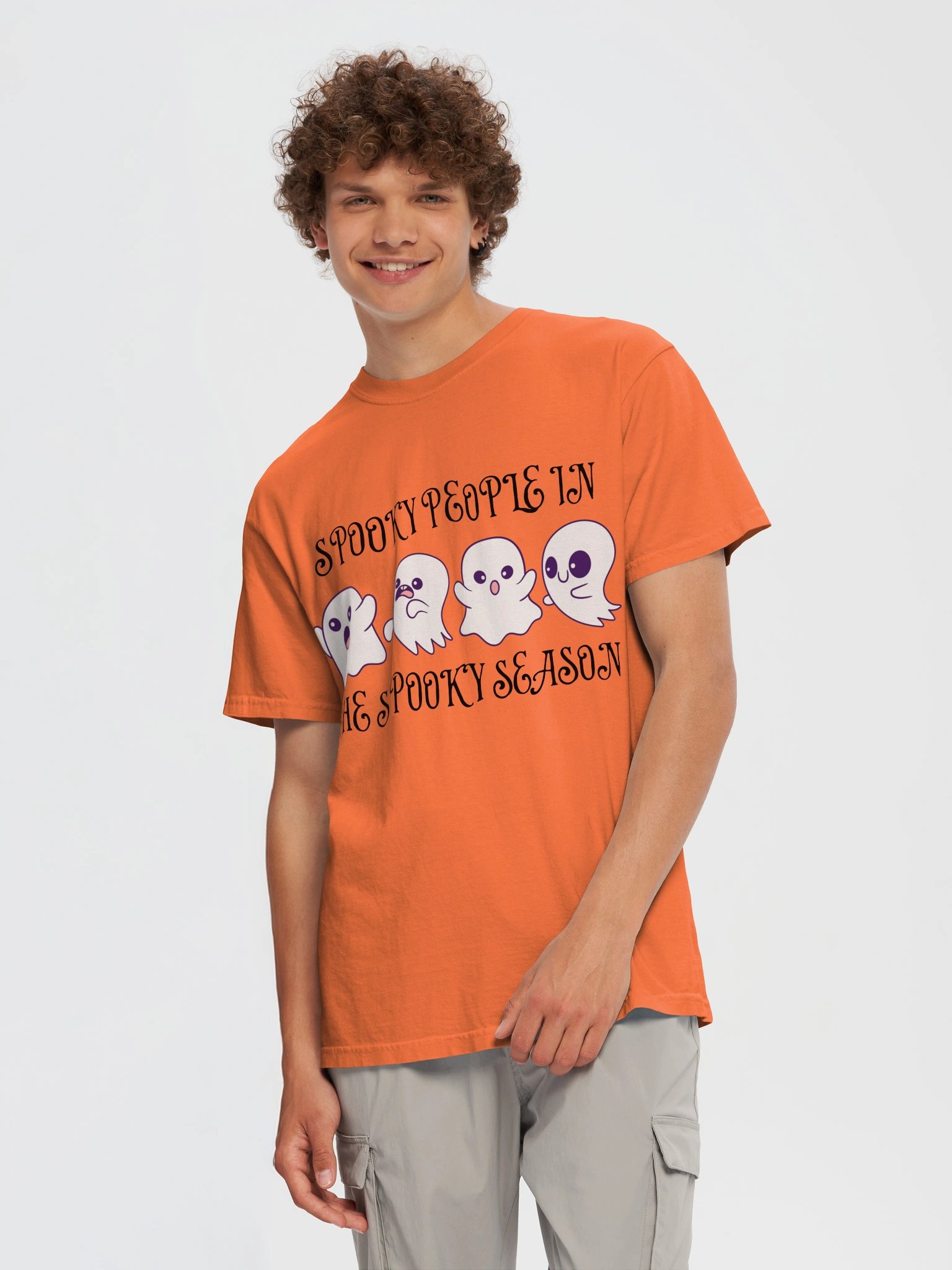 Spooky People Halloween Unisex T-Shirt – Cute Ghosts & Spooky Season Graphic product image (51)