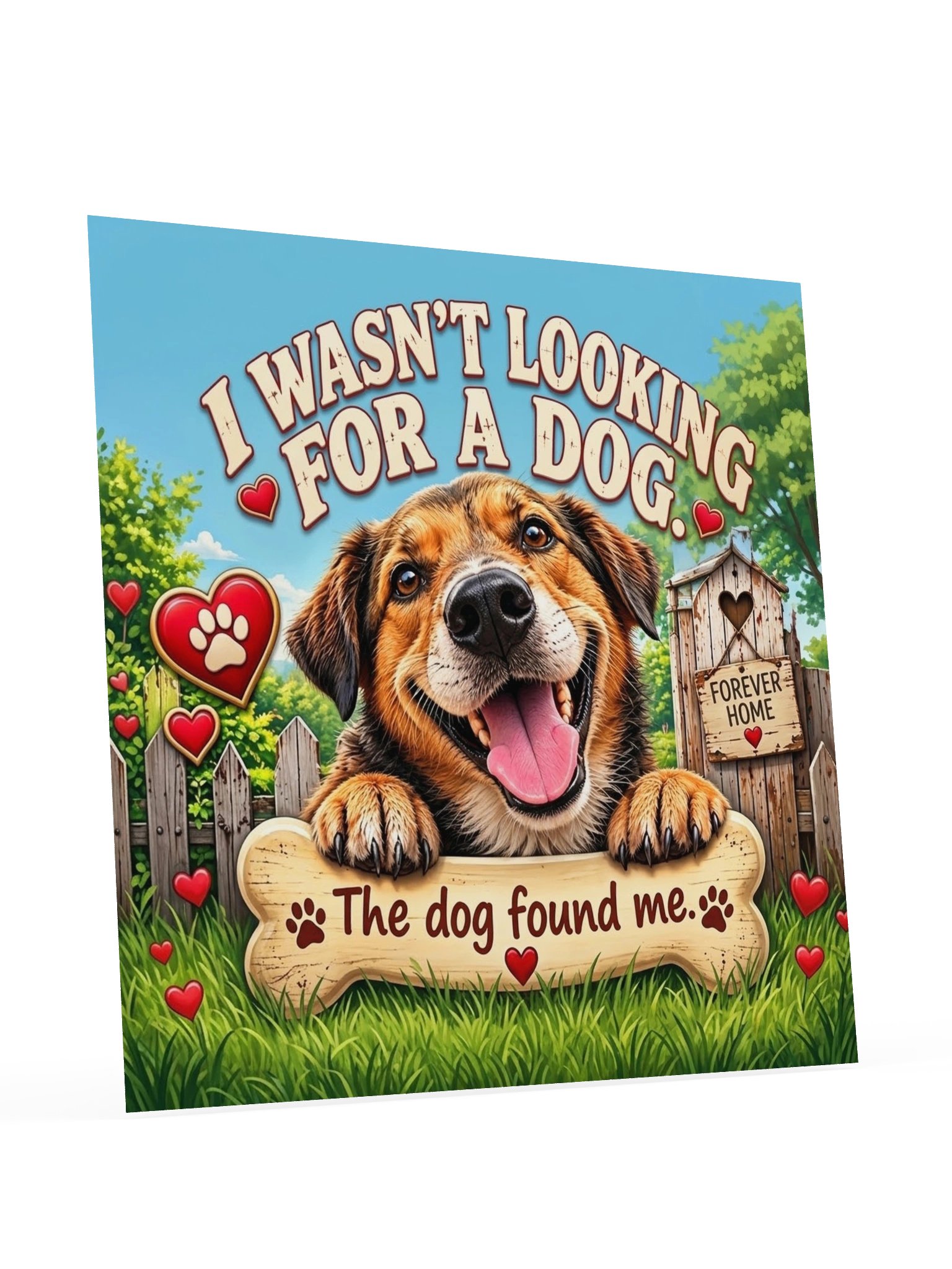 The Dog Found Me Forever Home Dog Rescue Poster product image (4)