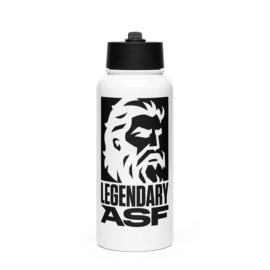 LAF Stainless Steel Water Bottle with Straw Lid (White) product image (1)
