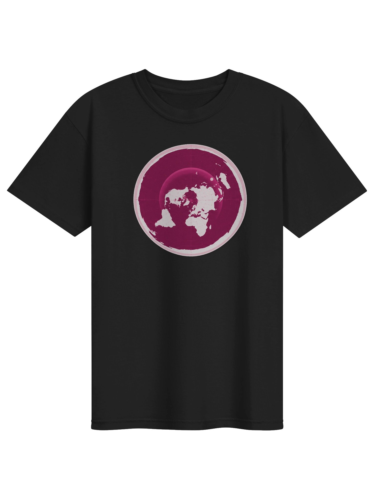 Flat Earth Map in magenta product image (2)
