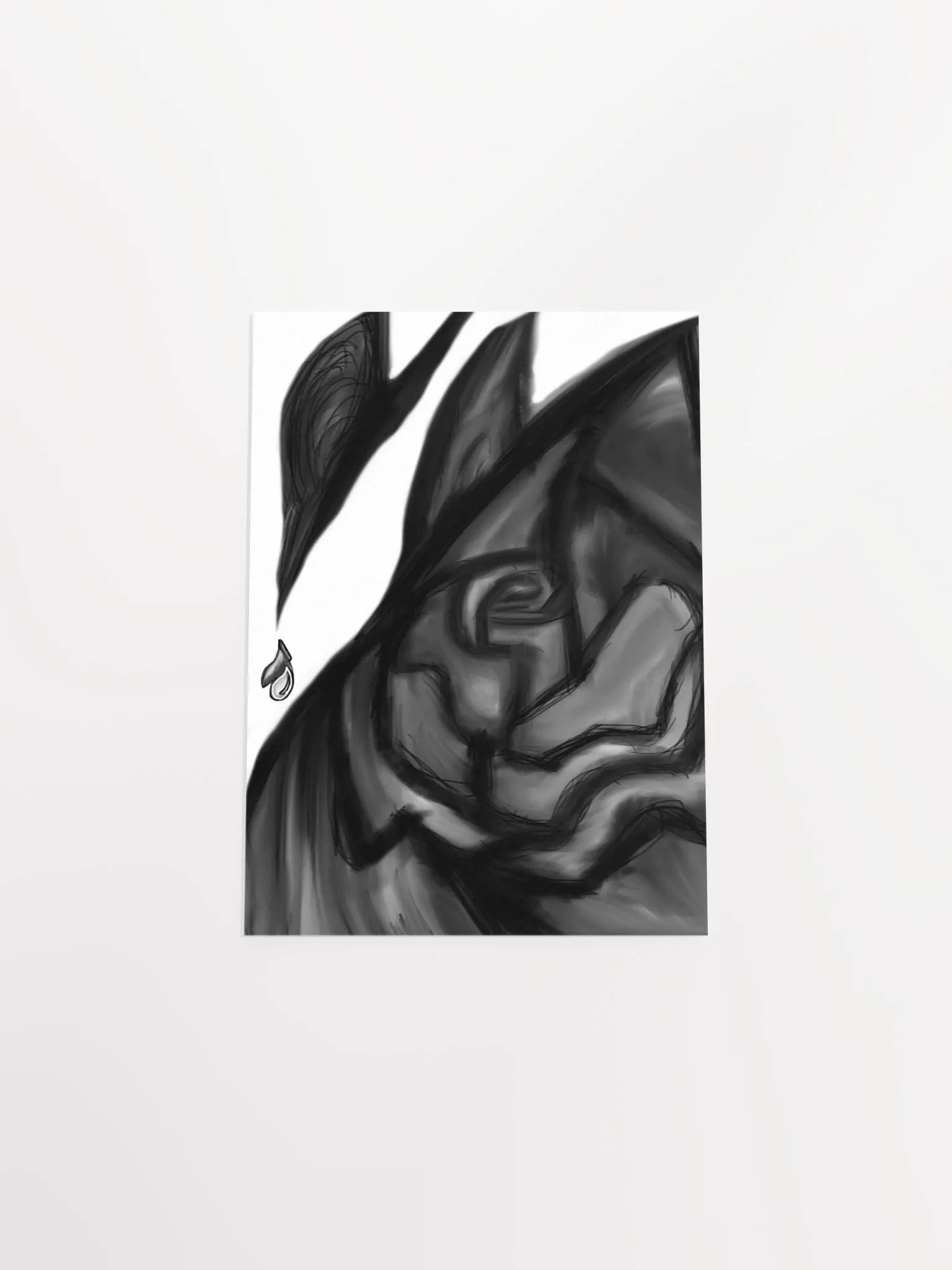 B&W Rose Abstract Poster product image (4)