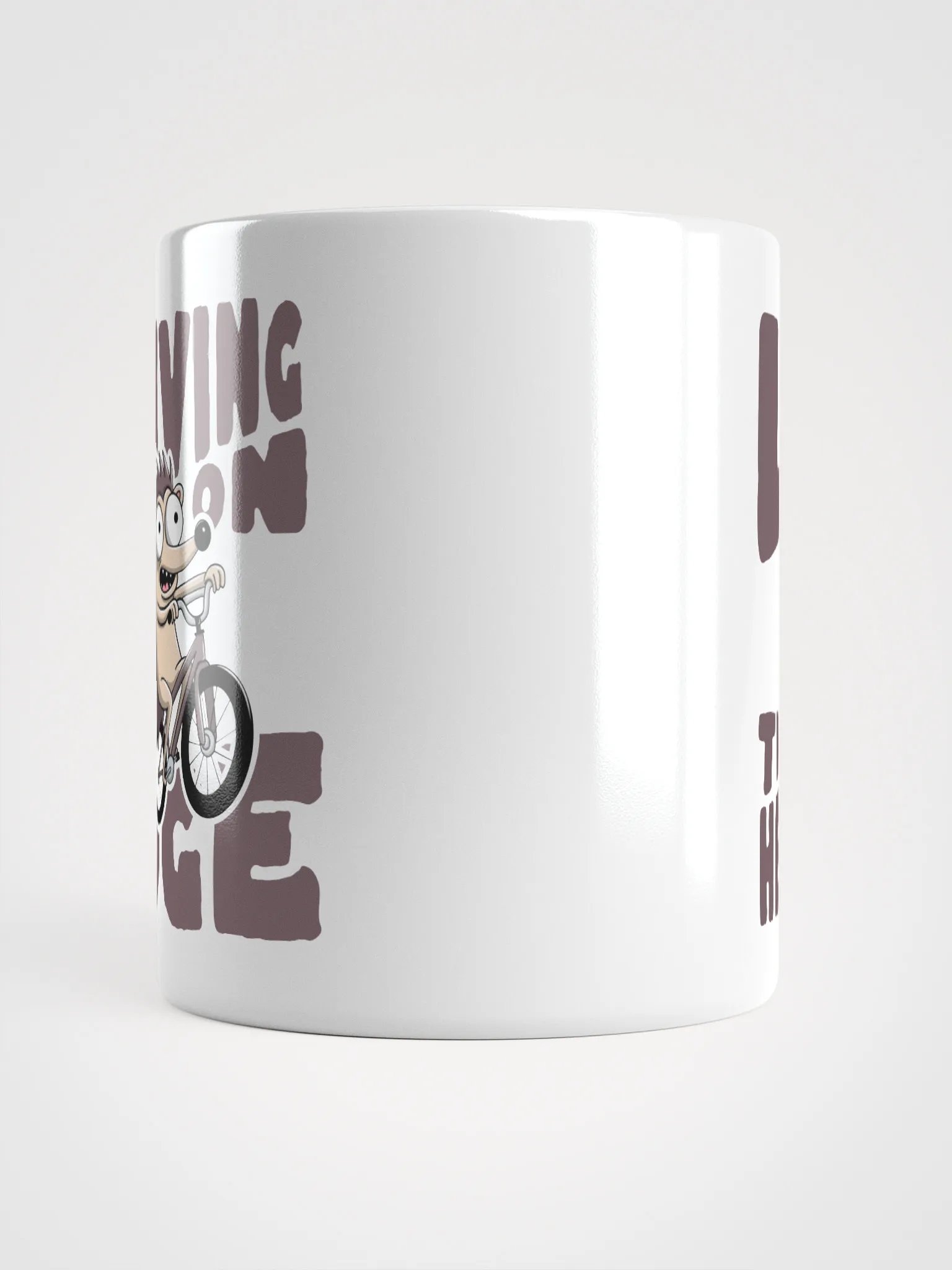 Living on the Hedge Funny Hedgehog Cycling mug – Cute Animal Pun mug for Bike Lovers product image (14)