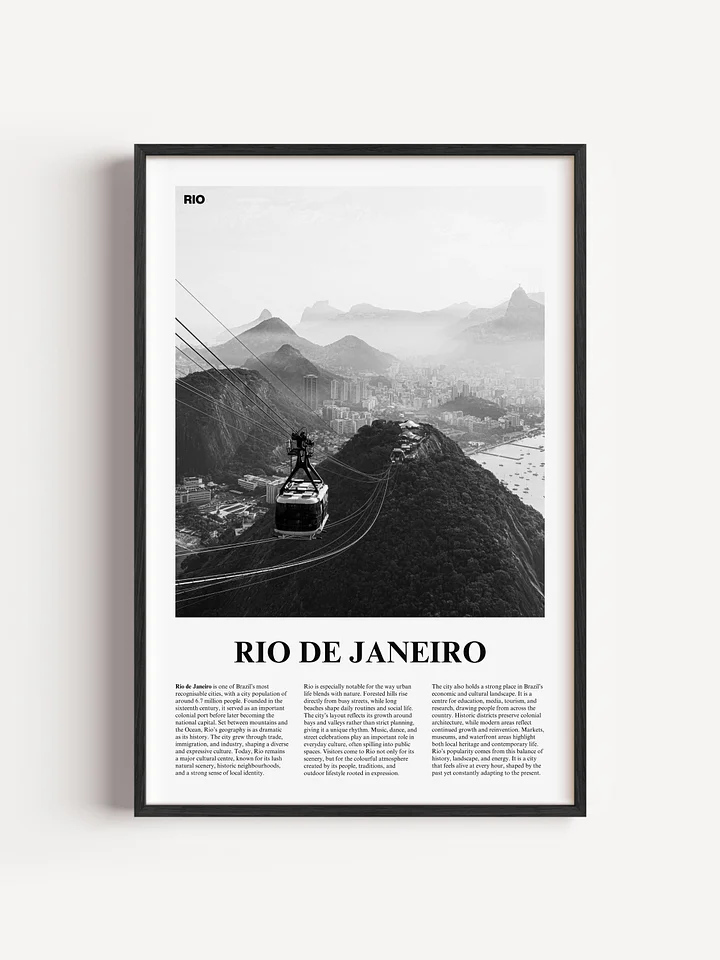 Rio de Janeiro 02 Newspaper Poster | Framed product image (1)