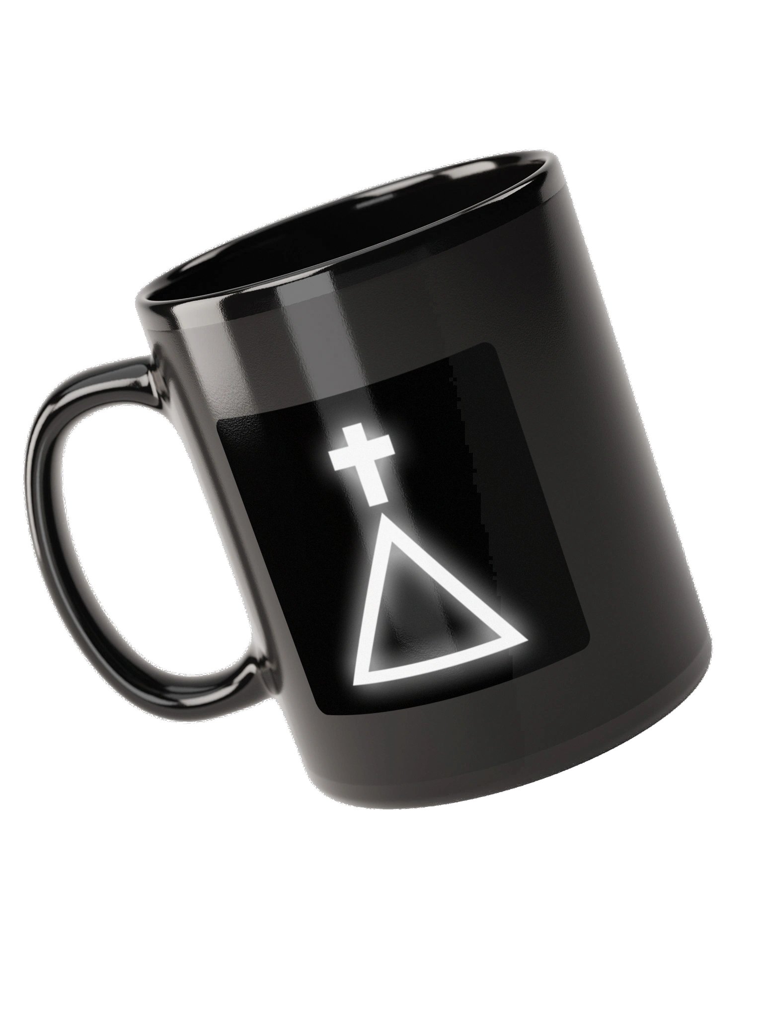 Golden Dawn Cross and Triangle Black Mug product image (4)