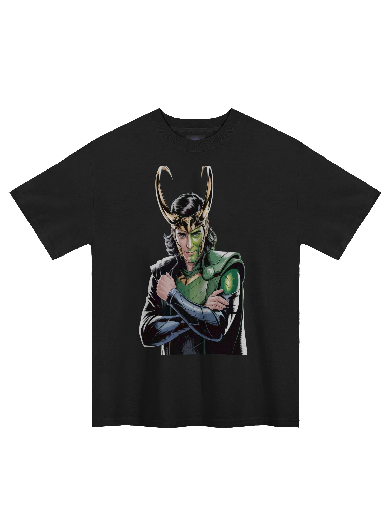 Loki Crossed Arms Eclipse Oversized Faded T-Shirt product image (3)